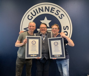 Ferry.uk team being presented with their Guinness World Records